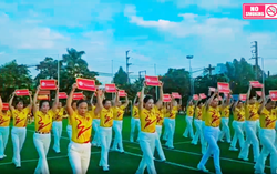 Vũ điệu truyền thông về phòng, chống tác hại thuốc lá của Hội LHPN xã Sơn Đồng, Hà Nội