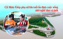 Cà Mau: Giúp phụ nữ lớn tuổi ổn định cuộc sống nhờ nghề đan vá lưới