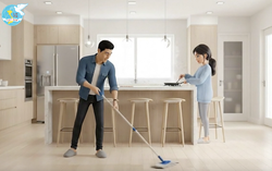 Chồng học lại chữ "nhà"