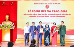 Đảng bộ MTTQ, các đoàn thể Trung ương trao giải Cuộc thi chính luận về bảo vệ nền tảng tư tưởng của Đảng lần thứ I