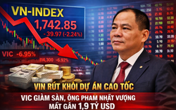 Cổ phiếu VIC giảm sàn ngay khi Vingroup rút đăng ký dự án đường sắt cao tốc