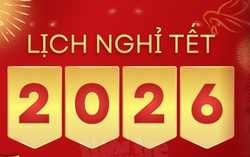 Công chức, viên chức được nghỉ 4 ngày liên tục dịp Tết Dương lịch 2026