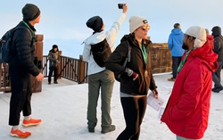 Băng giá phủ trắng đỉnh Fansipan ngày Giáng sinh