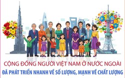 Cộng đồng người Việt Nam ở nước ngoài phát triển mạnh về lượng và chất