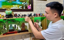 Ông bố 3 con với thú chơi xe máy đất sét độc lạ
