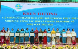 Hội LHPN Hưng Yên biểu dương cán bộ Hội chuyên trách và 31 Chi hội trưởng tiêu biểu