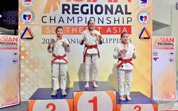 2 nữ võ sĩ Cao Bằng giành Huy chương vàng vô địch Jujitsu Đông Nam Á