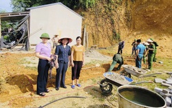 Hội LHPN tỉnh Thái Nguyên kiểm tra tiến độ xóa nhà dột nát tại xã Tân Kỳ