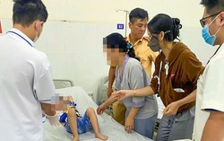 Cảnh sát giao thông đưa cháu bé có nguy cơ vỡ bàng quang đến bệnh viện kịp thời