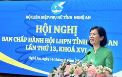 Phó Chủ tịch Hội LHPN Việt Nam Nguyễn Thị Minh Hương làm việc với Hội LHPN tỉnh Nghệ An