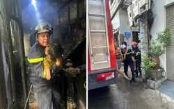 Kịp thời giải cứu 3 cháu nhỏ trong đám cháy