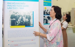 Những hình ảnh về không gian trưng bày của Hội LHPN Việt Nam tại Triển lãm 80 năm thành tựu đất nước