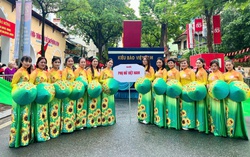 Khối Phụ nữ Việt Nam trước giờ Tổng duyệt diễu binh, diễu hành A80