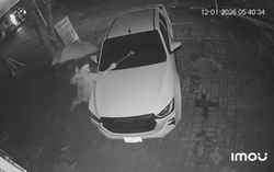 Truy tìm người đàn ông đập phá ô tô ở Nghệ An