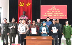 Công an Cao Bằng tổ chức bốc thăm nhận bò giống, hỗ trợ sinh kế gia đình khó khăn