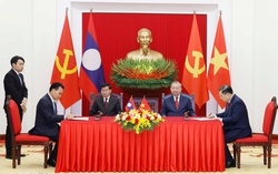 Tổng Bí thư Tô Lâm và Tổng Bí thư, Chủ tịch nước Lào chứng kiến lễ ký các văn kiện
