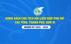 Infographic: Danh sách Chủ tịch Hội LHPN các tỉnh, thành phố, đơn vị nhiệm kỳ 2025-2030