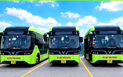 Hà Nội tiếp tục thay thế đưa vào khai thác hàng loạt các xe buýt điện mới