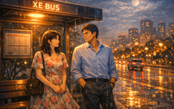 Podcast: Chờ xe buýt trong đêm mưa