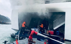 Công an Hải Phòng thông tin vụ cháy tàu du lịch chở 32 người ở đặc khu Cát Hải 