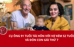 Cụ ông 91 tuổi tái hôn với vợ kém 52 tuổi và đón con gái thứ 7