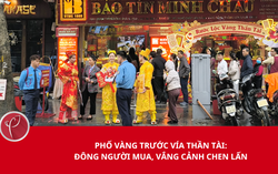 Phố vàng trước ngày vía Thần tài: Đông người mua, vắng cảnh chen lấn