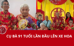 Cụ bà 91 tuổi lần đầu lên xe hoa