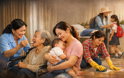 Lao động chăm sóc: Bài 1 - Những đóng góp thầm lặng của phụ nữ chưa được gọi tên