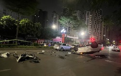 Tạm giữ hình sự tài xế Lexus tông liên hoàn nhiều ô tô, xe máy trên đường phố Hà Nội