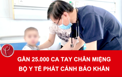 Gần 25.000 ca tay chân miệng, Bộ Y tế phát cảnh báo khẩn
