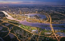 Hà Nội quy hoạch sông Hồng thành trục xanh trung tâm, gắn phân bố dân cư