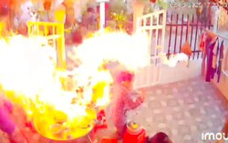 Bình gas mini phát nổ, 2 người bị thương nặng