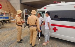 Phát hiện thanh niên điều khiển xe cứu thương nhưng chưa có bằng lái