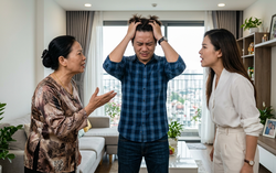Nỗi  lòng của người đàn ông bị mắc kẹt giữa mẹ và vợ