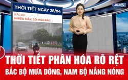 Bản tin thời tiết ngày 28/4: Bắc Bộ mưa dông diện rộng, Nam Bộ nắng nóng gay gắt