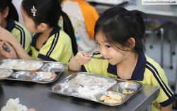 Cận cảnh bữa ăn bán trú của học sinh Hà Nội sau vụ 300 tấn thịt lợn bệnh
