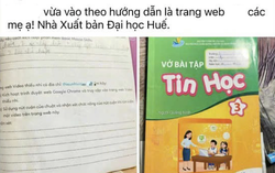 Phụ huynh tá hỏa khi vở bài tập Tin học lớp 3 chứa đường link có nội dung độc hại