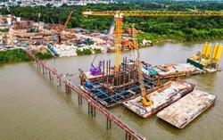 Đại công trường cầu Trần Hưng Đạo gần 16.000 tỷ đồng khẩn trương thi công