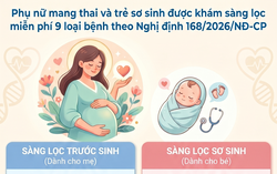 Infographic: Khám sàng lọc miễn phí 9 loại bệnh bẩm sinh cho phụ nữ mang thai và trẻ sơ sinh