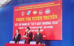 Phiên tòa tuyên truyền nhấn mạnh việc cha mẹ thiếu trách nhiệm trong nuôi dạy con cũng bị xử phạt