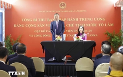 Tổng Bí thư, Chủ tịch nước gặp mặt cộng đồng người Việt Nam tại Sri Lanka