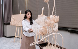 Sáng tạo nghệ thuật từ những sợi chuối