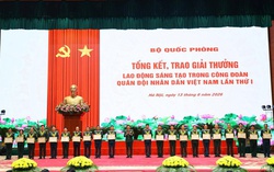 Đại tướng Phan Văn Giang dự Lễ trao Giải thưởng Lao động sáng tạo trong Công đoàn Quân đội lần thứ I