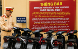 Công an Hưng Yên thông báo danh sách phương tiện vi phạm quá hạn chưa đến xử lý