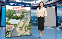Bản tin thời tiết ngày 29/6: Bắc Bộ mưa dông, nhiều nơi mưa rất to, cảnh báo ngập và sạt lở