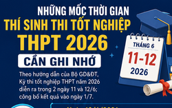 Những mốc thời gian thi tốt nghiệp THPT, xét tuyển đại học 2026 thí sinh cần ghi nhớ