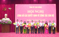 Tỉnh ủy Cao Bằng công bố các quyết định điều động, bổ nhiệm lãnh đạo sở, ngành địa phương