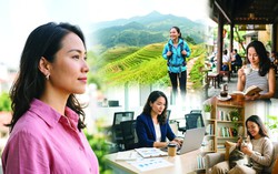 Phụ nữ tự viết tên hạnh phúc