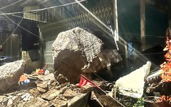 Bão số 4: Sạt lở nhiều khối đá nặng hàng tấn phá thủng nhà dân, gây ách tắc giao thông tại Lạng Sơn