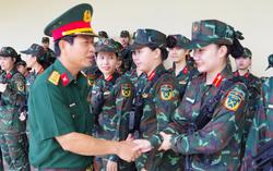 Quân khu 7 kiểm tra công tác huấn luyện Khối nữ sĩ quan Gìn giữ hòa bình 